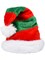 Christmas Elf Striped Plush Faux Fur Trim Santa Hat Costume Accessory